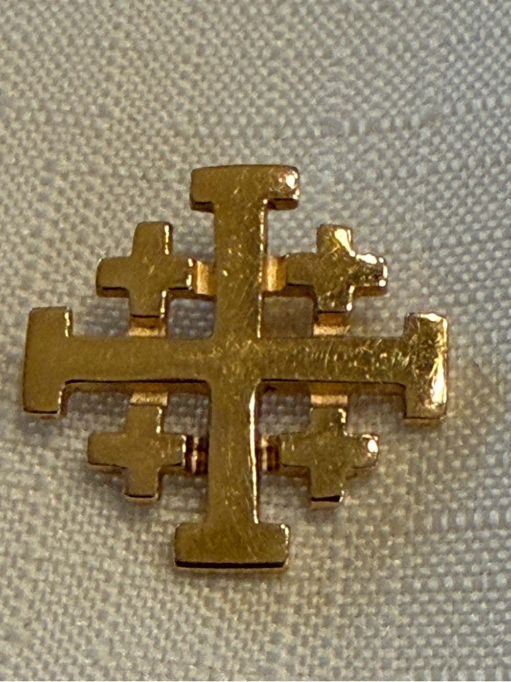 Gold Jerusalem Cross Pendant